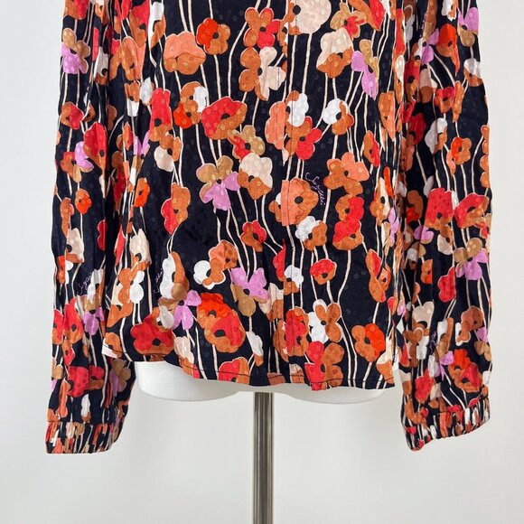 $375 NWOT See By Chloé Floral Top Blouse Shirt Long Sleeve Size 40 Pullover - Picture 4 of 13